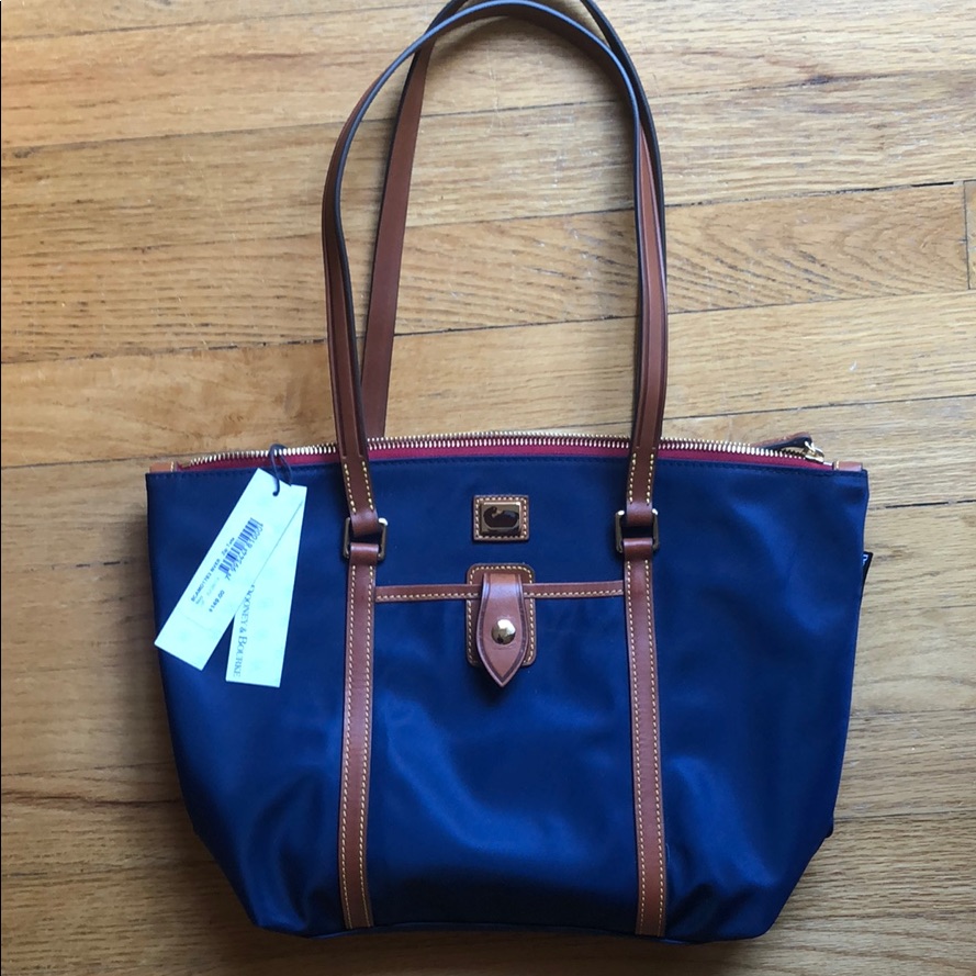 Dooney & Bourke Navy Zip Tote